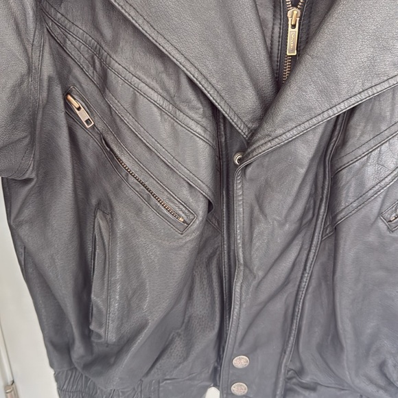 Wilson’s Black Leather Jacket, Sz L - Picture 4 of 11